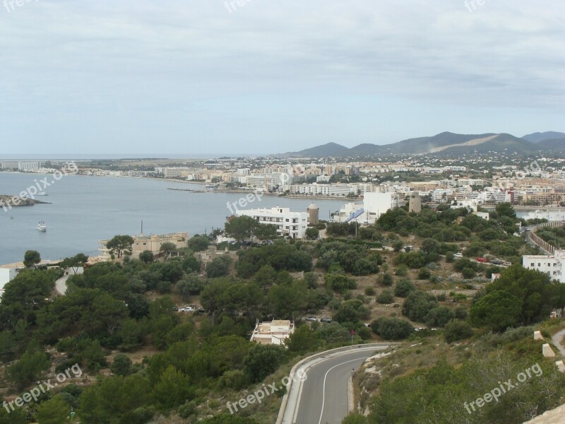 Ibiza Port On The Island Of Ibiza Spain City