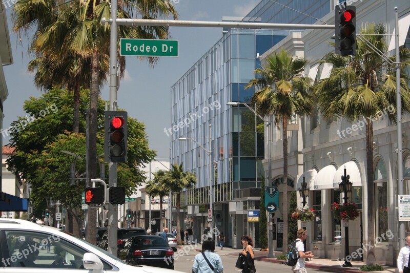 Beverly Hills Rodeo Drive California Usa Free Photos