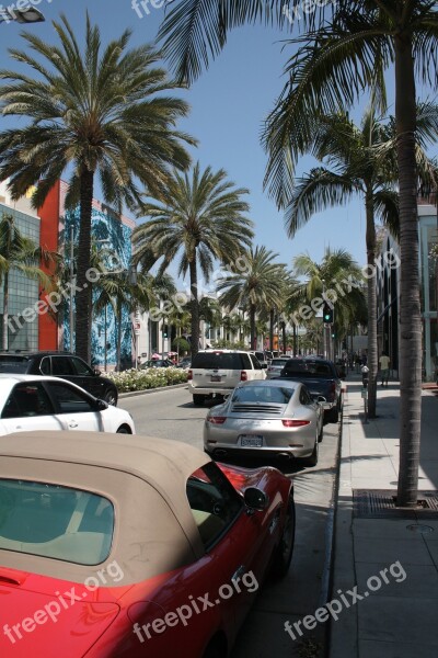 Beverly Hills Rodeo Drive California Usa Free Photos