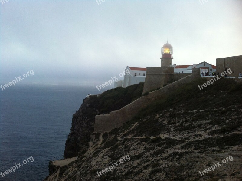 Lighthouse Effect Of Light Sea Port Nature