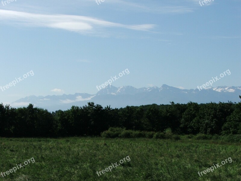 Pyrenees Mountains France Nature Landscape