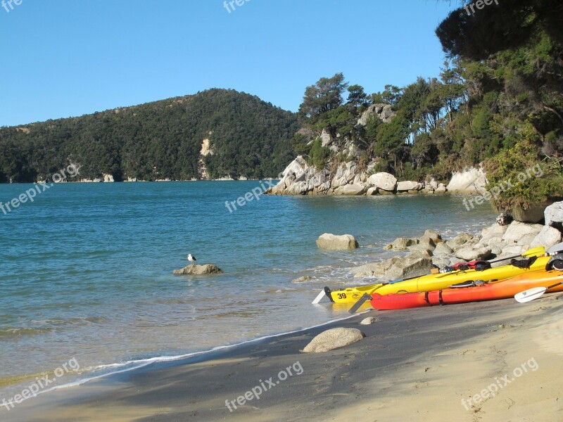 New Zealand Kayaks Water South Island Free Photos