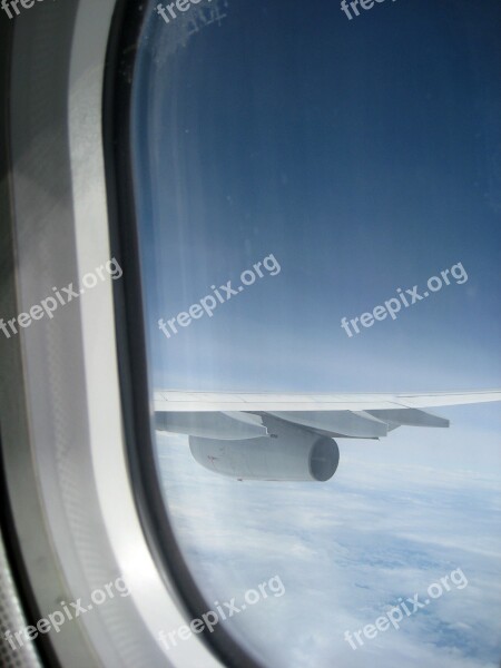 Travel Plane Cloud Aircraft Wing