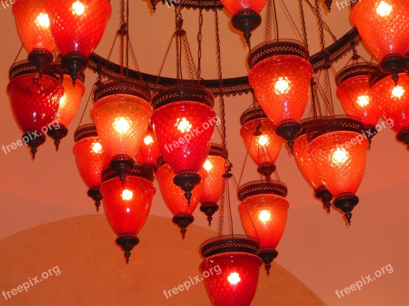 Lamp Lamps Red Arabic Moorish