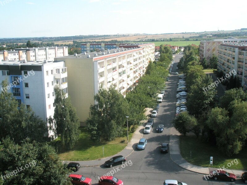 Dresden Zschertnitz Bird's Eye View Prefab Bismarck Tower