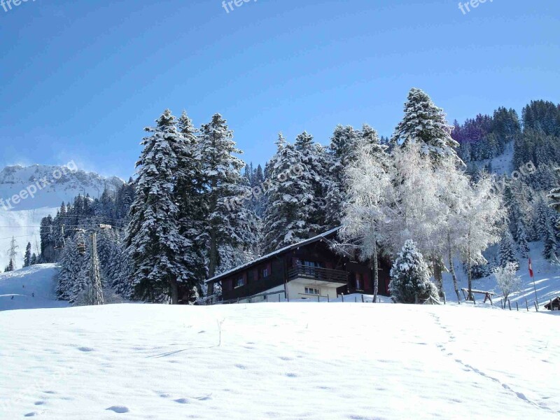 Winter Snow Wintry Mountain Mountains