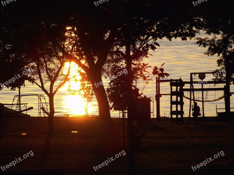 Sunset Hartbeespoort Dam Nature Water South Africa