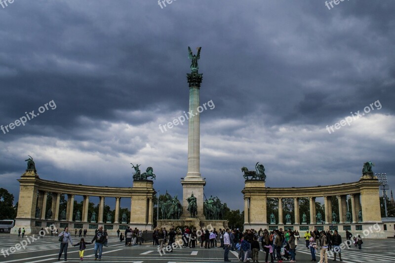 Heroes Square Heroes ' Square Budapest Sunlight