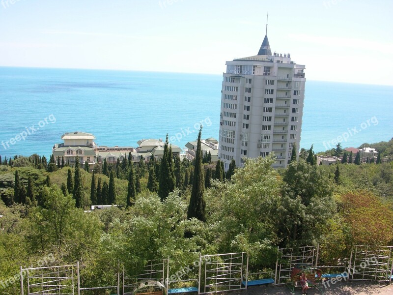 Crimea Sea Blue Mountains Blue Sky