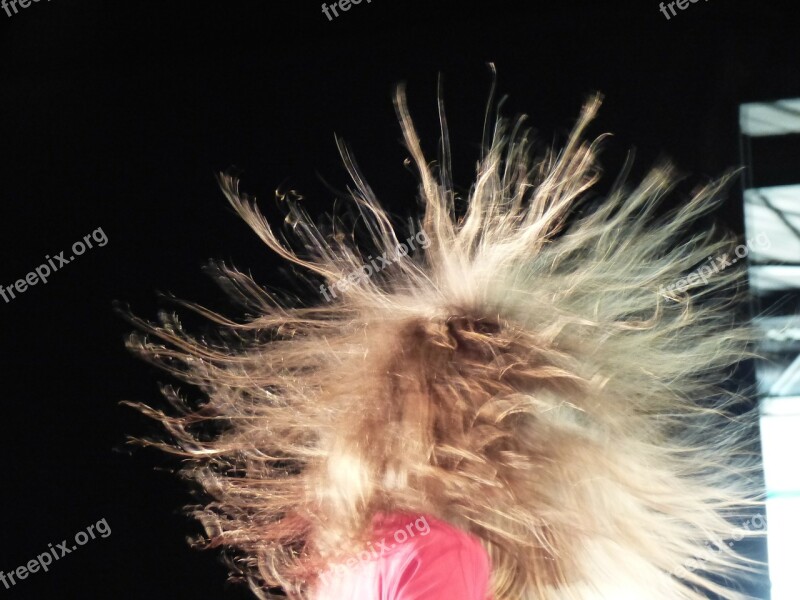 Movement Hair Van De Graaf Generator High Voltage Hair To Mountains Are