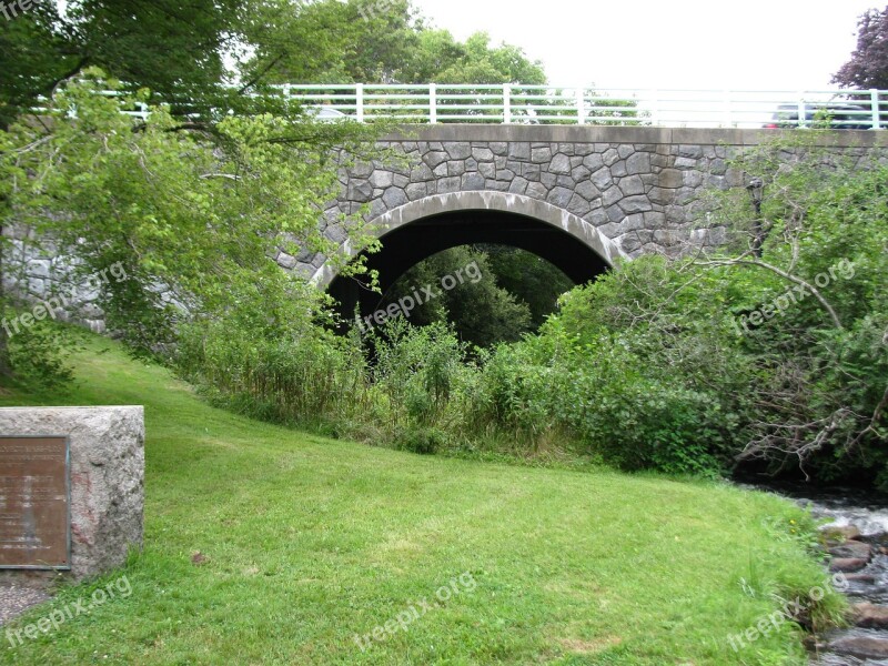 Scenic Bridge Stone Bridge Landscape Free Photos