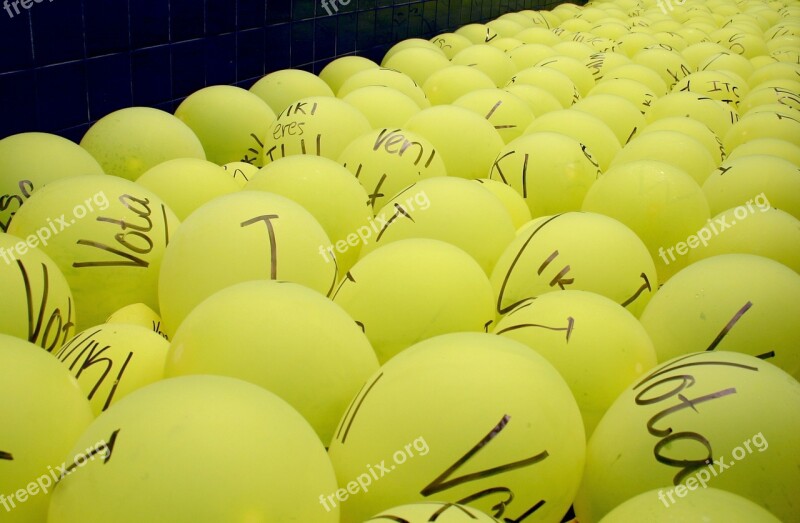 Balloons Yellow Group Free Photos