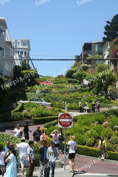 Lombard Street Street San Francisco California Famous