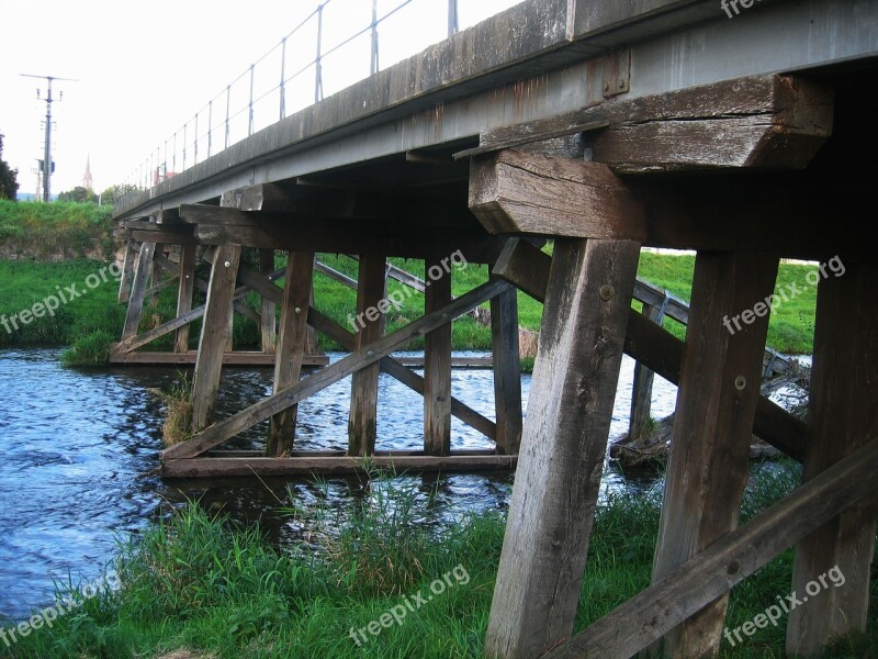 Bridge Wood Wooden Bridge Frame Scaffold