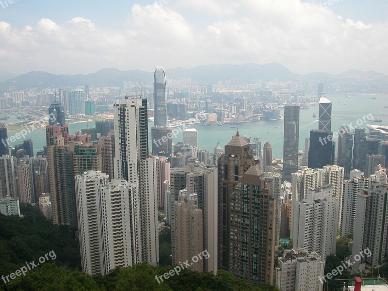 Hong Kong City Big City Skyscraper China