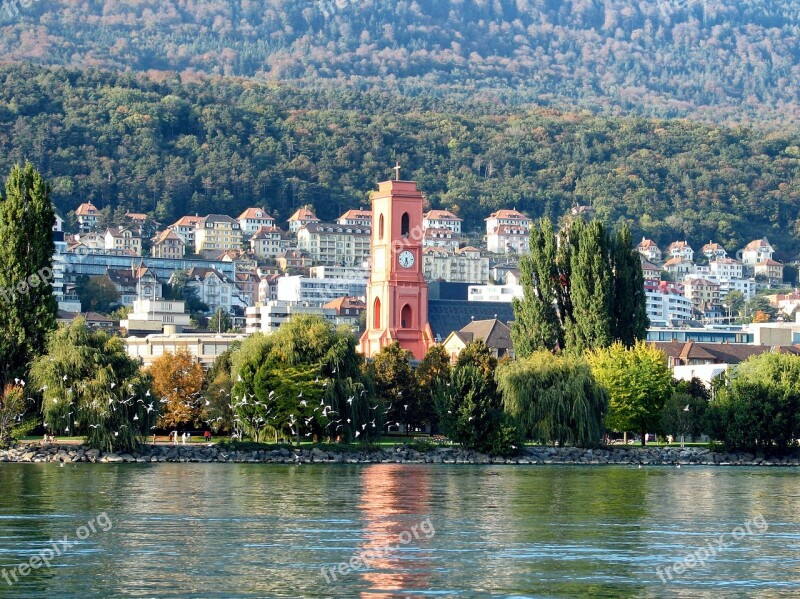 Neuchâtel Switzerland Town Village Forest