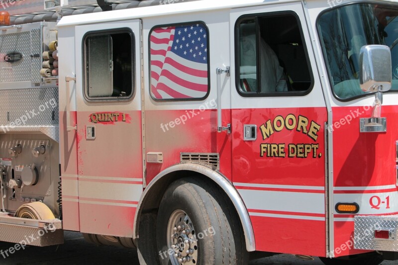 Fire Engine Moore Oklahoma Tornado Disaster