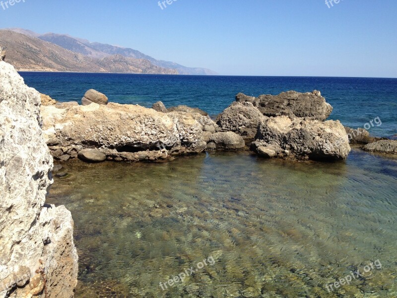 Vacations Sea Transparent Water Blue Water Island Of Crete