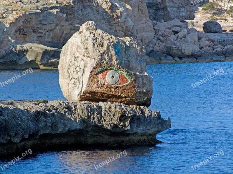 Mallorca Bay Sea Rock Eye