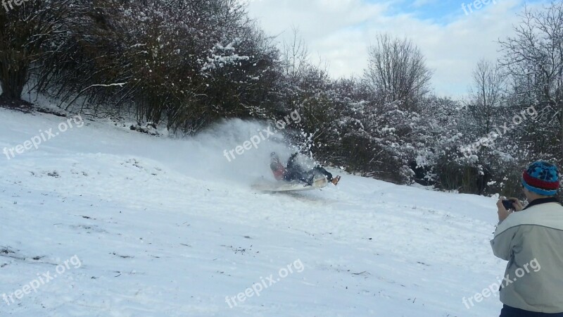 Sleigh Ride Action Movement Hill Fun