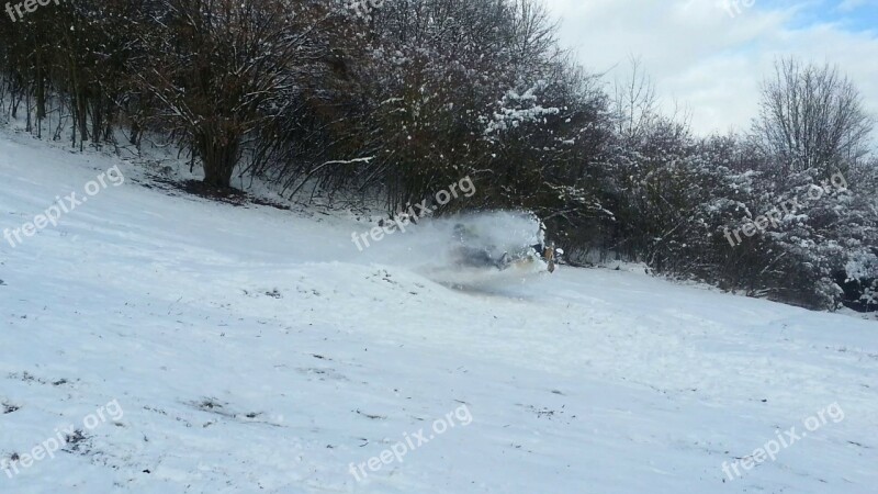 Sleigh Ride Action Movement Hill Jump