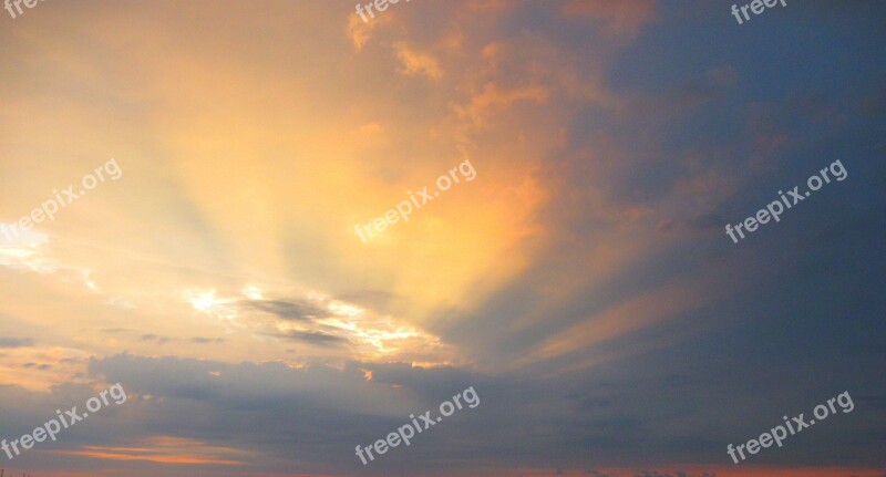 Sky Clouds Evening Sky Sky Beach Gray