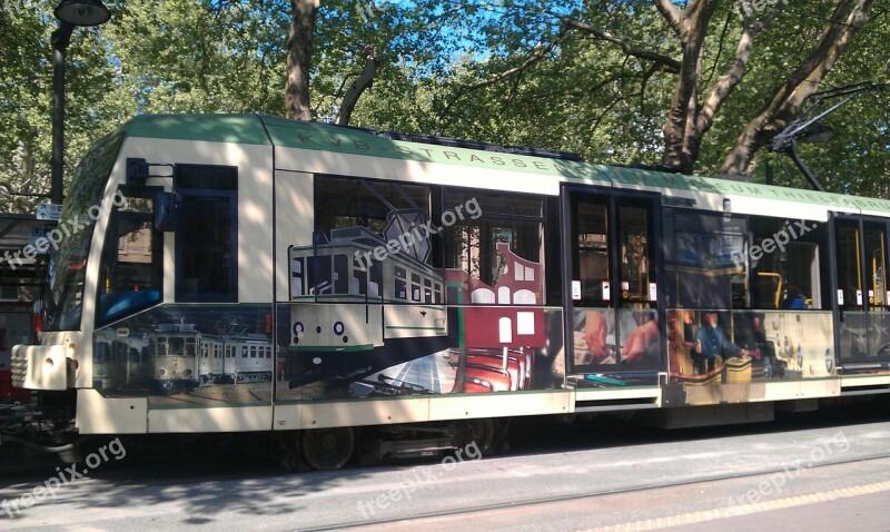 Tram Advertising Tramway Museum Cologne Means Of Transport