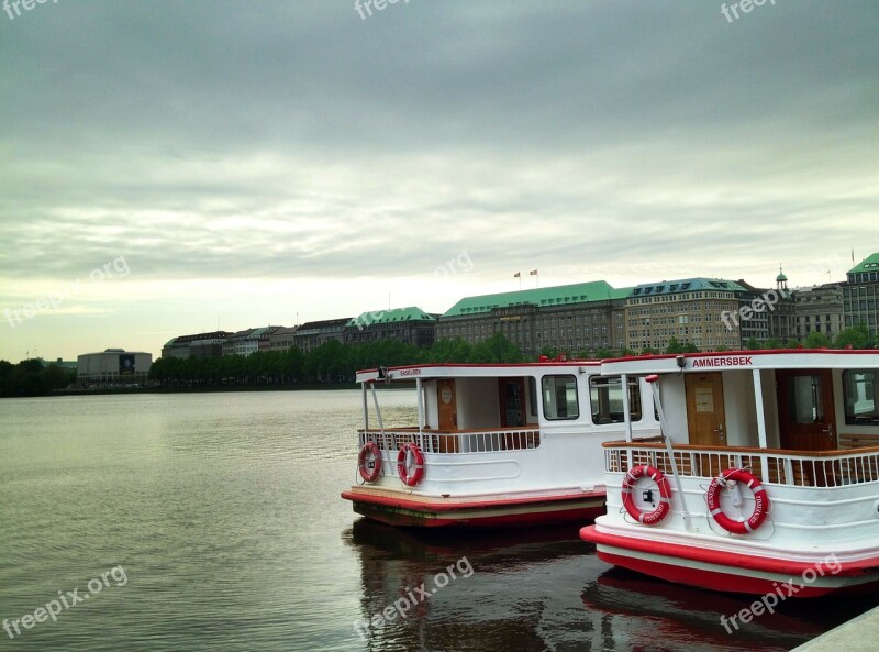 Hamburg Alster Water Innenalster Binnenalster