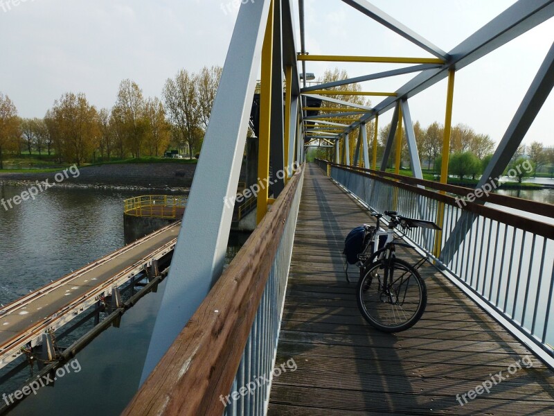 Netherlands Bridge Bicycle Autumn Fall