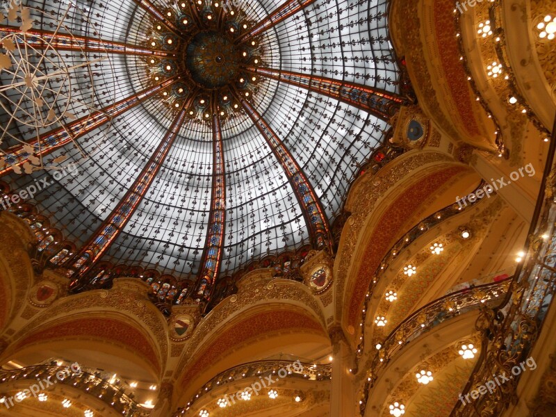 Dome Light Paris Lafayette Architecture