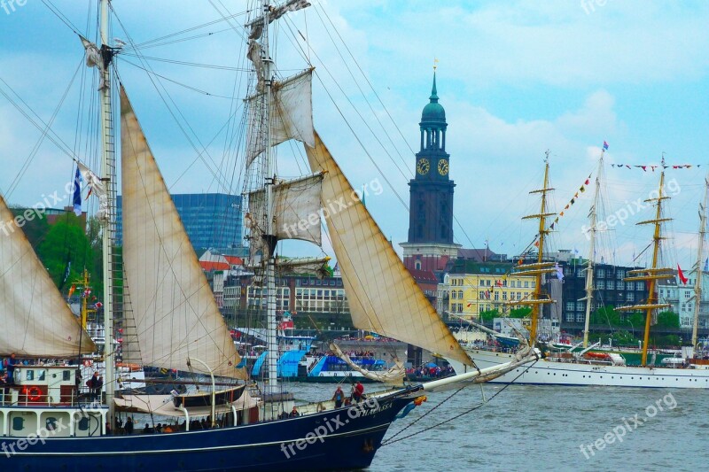 Hafengeburtstag Hamburg Sailing Vessel Rigging Michel