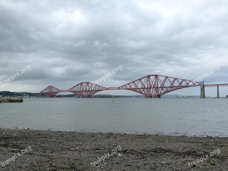 Forth Road Bridge Scotland Water Bridge Rail