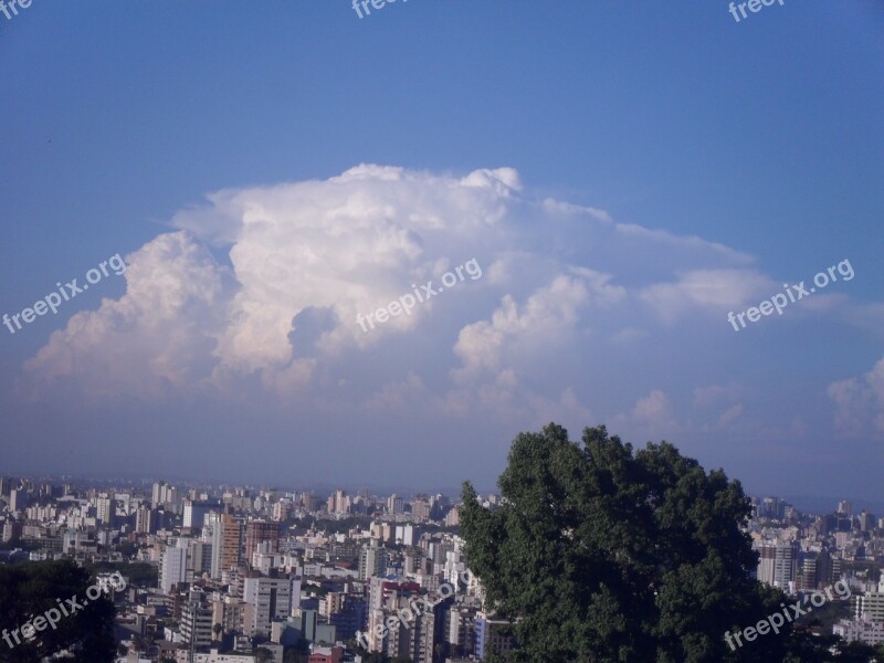 Cloud Sky City Buildings Porto Alegre