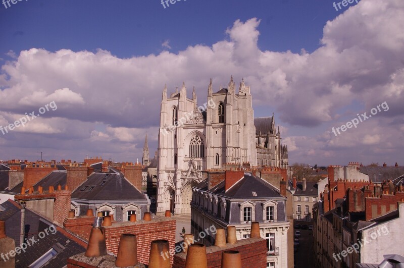 Nantes Cathedral Roofs Free Photos