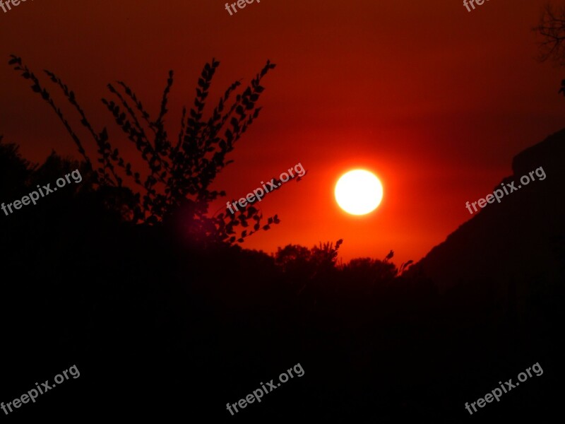 Sunset Emperors Throne Corfu Free Photos