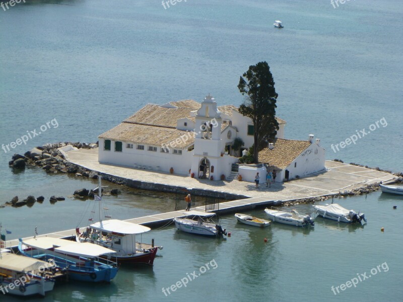 Island Corfu Boats Boat Free Photos