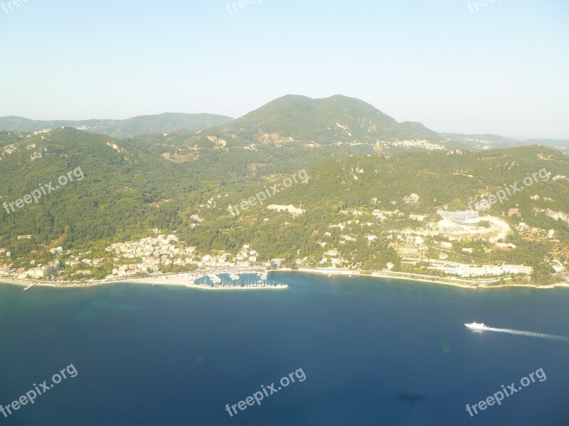 Corfu Air From The Air Airphoto Island