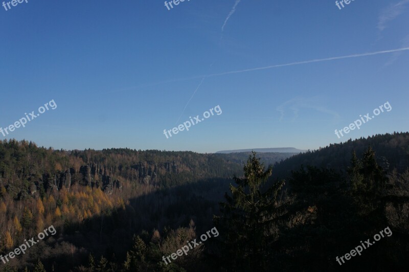 Contrail Clear Nature Landscape View