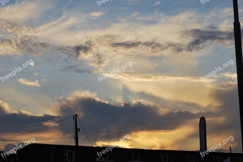 Sky Clouds Cloud Covered Sky Horizon