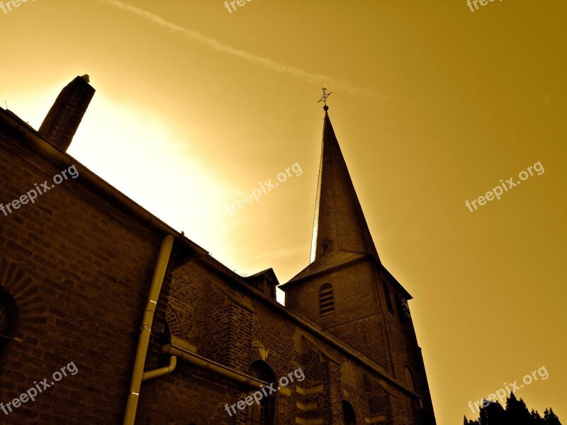 Church Evening Mood Tower Building