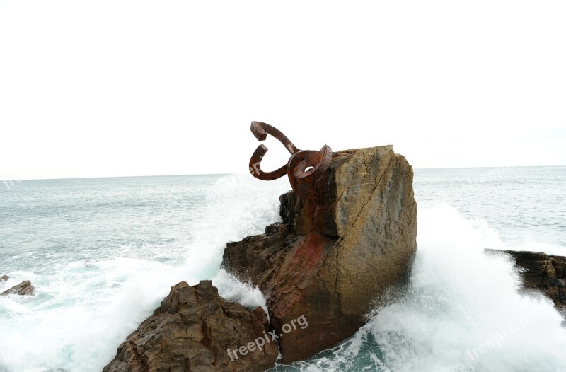 Art Comb Of The Wind San Sebastian Sea Free Photos