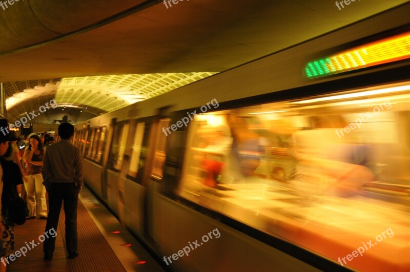 Subway Movement Traffic Underground Washington