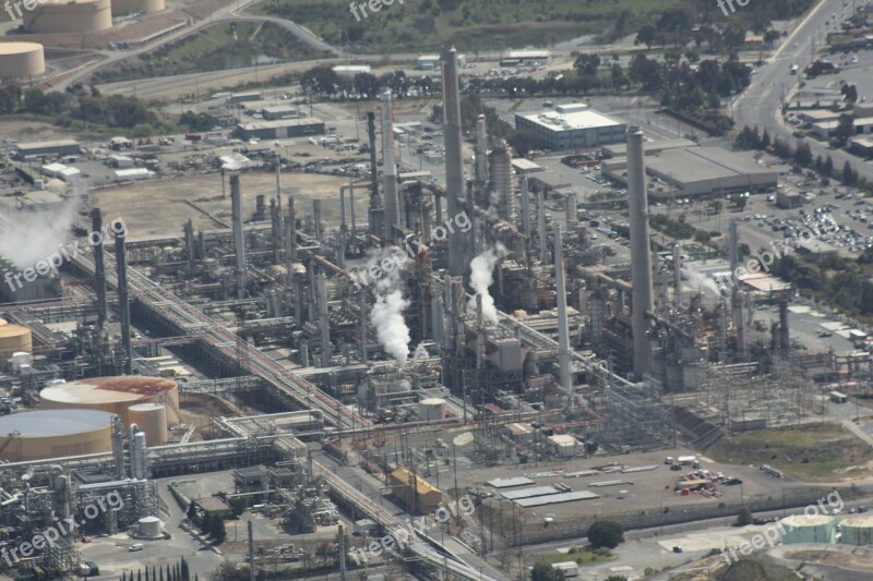 Refinery Oil Aerial Natural Gas Gasoline