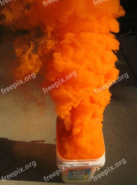 Orange Smoke Distress Signal Military