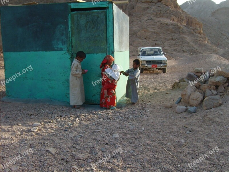 Children Play Desert Baby Egypt