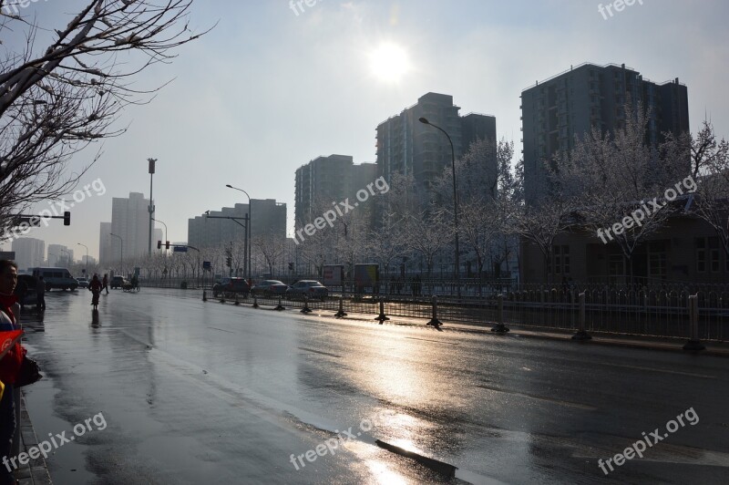 Beijing Spring Morning Snow Free Photos