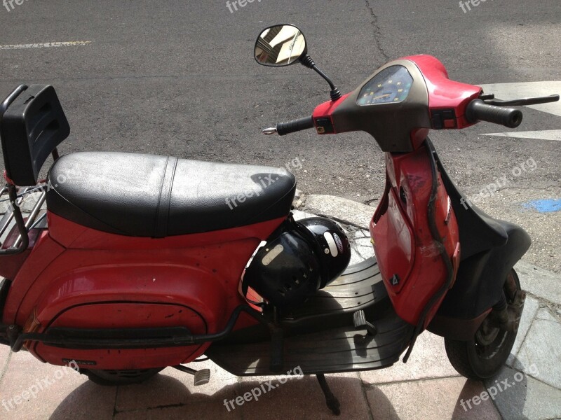 Scooter Red Moto Free Photos