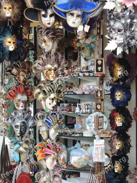 Venice Italy Masks Shops Souvenirs