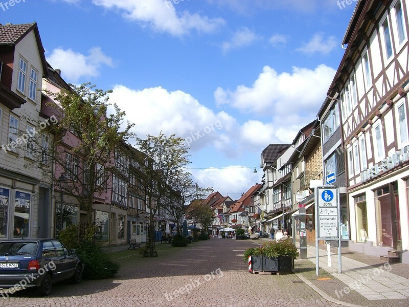 Uslar Shopping Street Village Pedestrian Zone Truss