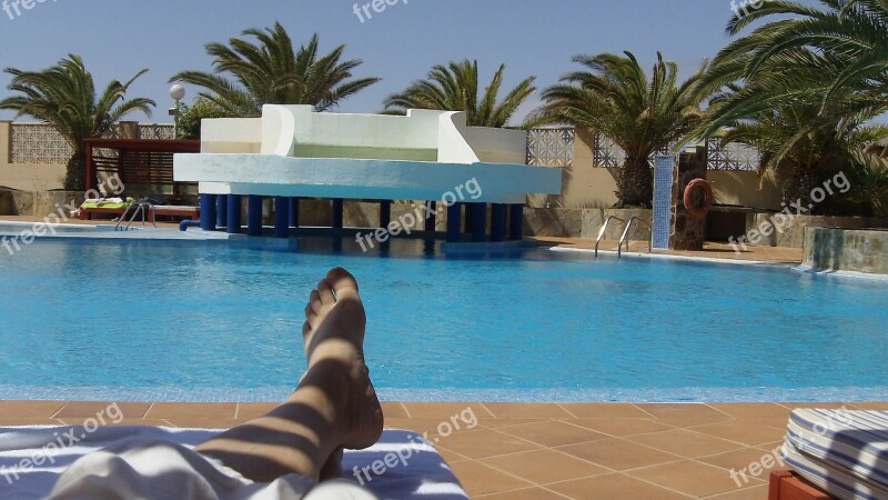 Fuerteventura Canary Islands Summer Pool Swimming Pool